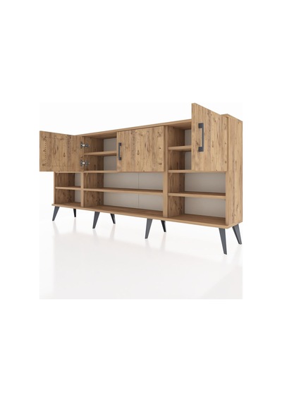 Arges Konsol 9 Raflı 3 Kapaklı 176x30x83 Çam-çam/çam Çam/çam Arges Konsol 9 Raflı 3 Kapaklı 176x30x83 Çam-çam/çam Çam/çam