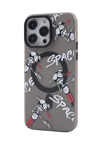 Newface - 433 - Apple İphone Uyumlu 13 Pro Kılıf Apollo Magneticsafe Desenli Kapak - Apollo Siyah - Aconcept - - 3