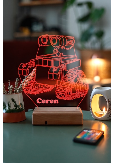 Wall-e 16 Renk Kumandalı 3d Gece Lambası