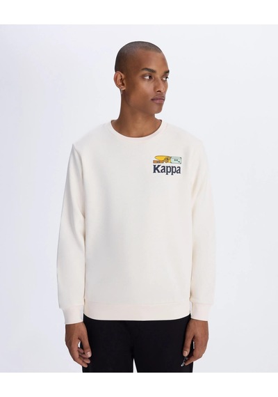 Kappa Authentic Authentic Graphik Pyke Unisex Sweatshirt-beyaz Beyaz
