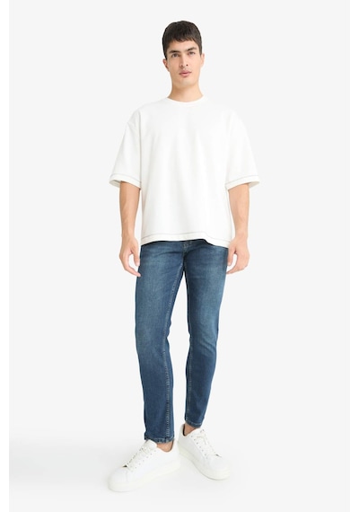 Defacto Pedro Slim Fit Dar Kalıp Normal Bel Dar Paça Jean Pantolon G2235ax25aunm34 Mavi
