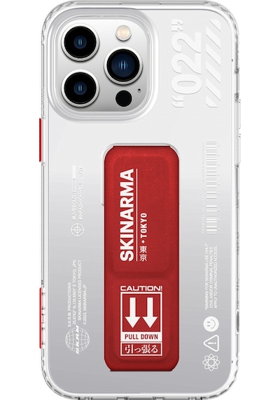Apple Uyumlu iPhone 14 Pro Kılıf Skinarma Standlı Şeffaf Tasarımlı Taihi Sora Kapak