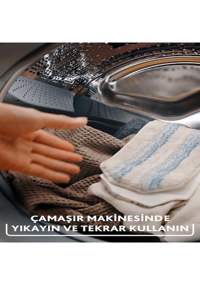 Vileda H2pro %100 Mikrofiber Yedek Mop beyaz