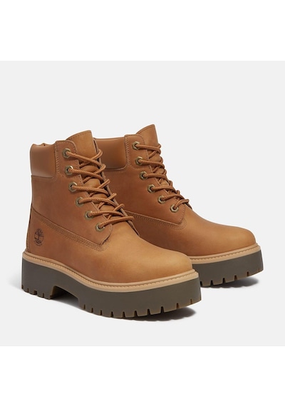 Timberland Stone Street 6 Inch Lace Up Waterproof B Kadın Bot-31860 Krem