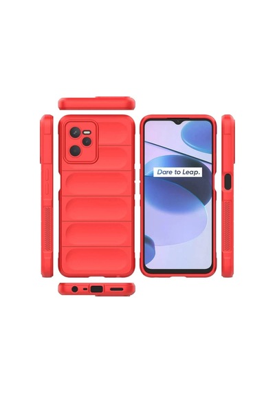 Gld-spt- Newface Realme C35 Kılıf Optimum Silikon - Kırmızı