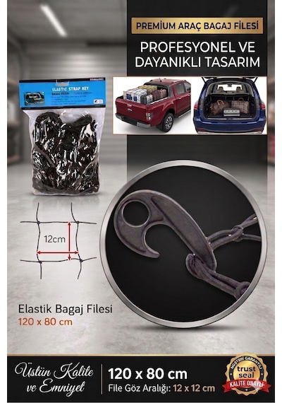 Elastik Bagaj Filesi Düzenleyici 120x80 Cm