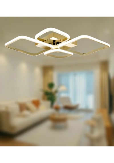 Tt050-sr Tt Ayd 3 Renk Işık Modüllü Sarı Kaplama Led Avize SARI