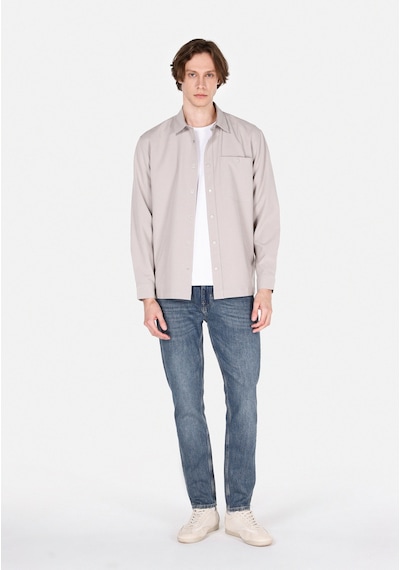 Colin's Colins Regular Fit Shirt Neck Düz Erkek Bej Uzun Kol Gömlek Cl1069905 Cl1069905 Q1.v2 Beı Bej