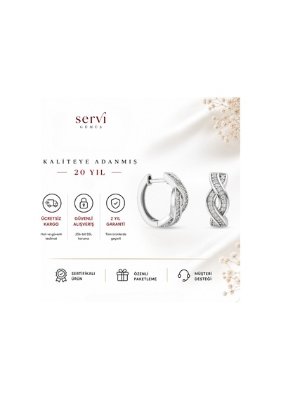 Servi 925 Ayar Gümüş Valencia Küpe-256
