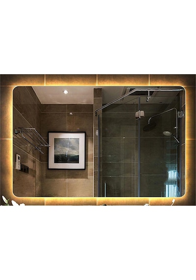 60X70 CM Ledli Ayna Banyo Aynası Dekoratif Ayna Boy Ayna Salon Du