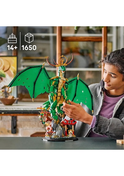 LEGO® NINJAGO® Muhafız Ejderha 71847 - 14 Yaş ve Üzeri için Usta Wu Minifigürü İçeren Yaratıcı Oyuncak Yapım Seti (1650 Parça)