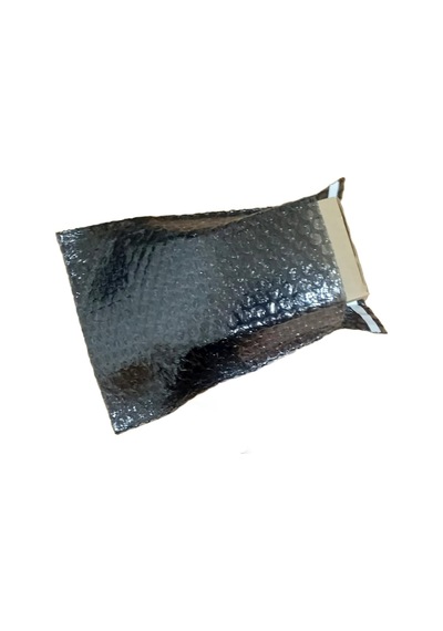 Siyah Bantlı Kapaklı Baloncuklu Torba, Balonlu Patpat Torba 15cm En X20cm Boy +5cm Kapak 100 Adet 1