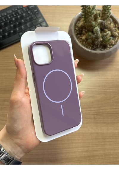 Apple Uyumlu iPhone 13 Animasyonlu Stylus Silikon Kılıf Mor