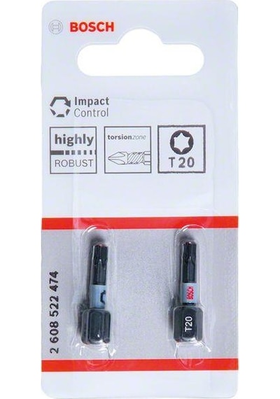 Bosch Impactc Torx Bits Ucu T20x25 Mm 2'li 2608522474
