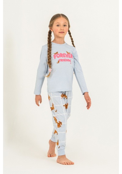 Rolypoly Kız Çocuk Forever Friends Mavi Uzun Kol Pijama Takım Rp3907-c-v2 Rp3907-c-v2