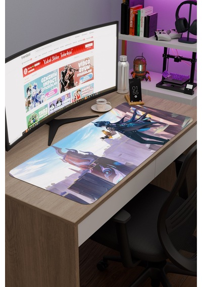 Ororon Genshin Impact Anime Oyuncu V4 - 90x40 Xxl Gaming Mouse Pad Fare Altlığı