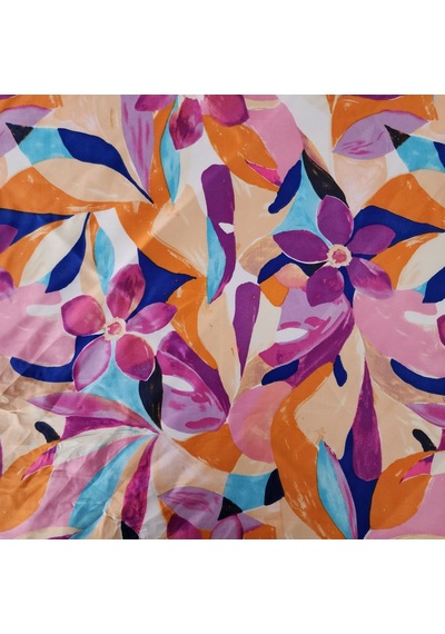 Hedea İçimdeki Çiçekler Saten Fular 70x70 Cm Çok Renkli