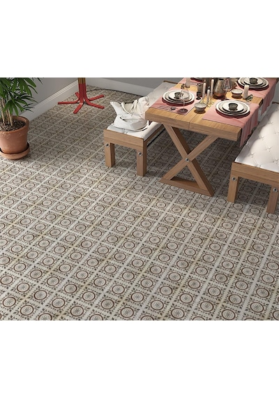 Yer Kaplama Zemin Kaplama Folyosu 65x130 Cm Marble Floor Yuvarlak