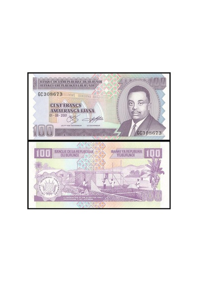 Burundi 2001 Yılı 100 Francs Kağıt Para Çil Unc Koleksiyon Para