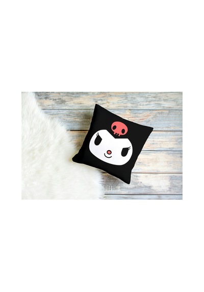 Kuromi Best Desenli Kare Yastık Kılıfı Çok Renkli