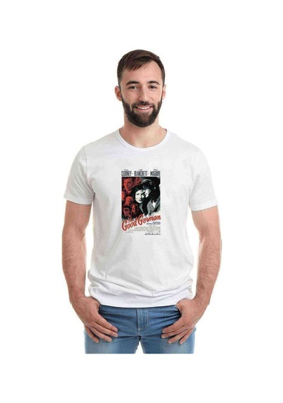 Movieposter Baskılı Beyaz Erkek Tshirt