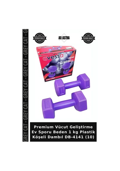 Premium Vücut Geliştirme Ev Sporu Beden 1 Kg Plastik Köşeli Dambıl Db-4141 10 Diğer