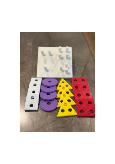Montessori Geometrik Şekil Eşleştirme Şekil Yerleştirme Oyunu