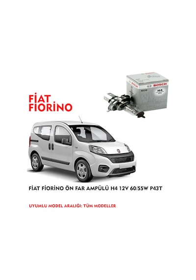 FİAT FİORİNO ÖN FAR AMPÜLÜ H4 12V 60/55W P43T