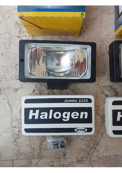 Sis Lambası Desenli Beyaz Cam Halogen Kapaklı Sis Farı Ø 242x133