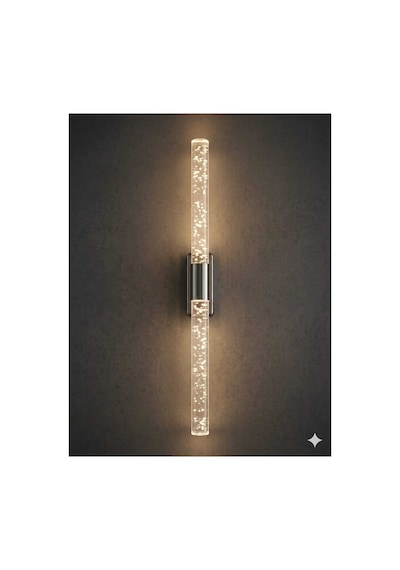 Bubblelight Large 51 Cm Modern Tasarım Led Aplik - Duvar Lambası - Antrasit Gri - Elektrikli - Günışığı Çok Renkli