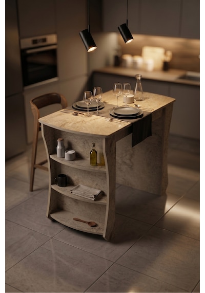 Mutfak Masası Mutfak Adası Ada Masa Bar Masası Kahvaltı Masası Raflı Çok Amaçlı Dolap Modern Masa 120x60 Cm 9835 Traverten Beyaz Mutfak Masası Mutfak Adası Ada Masa Bar Masası Kahvaltı Masası Raflı Çok Amaçlı Dolap Modern Masa 120x60 Cm 9835 Traverten Beyaz