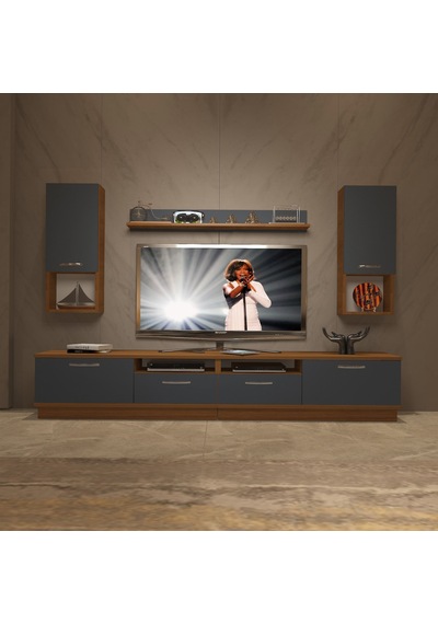 Decoraktiv Trendstyle 5220da Mdf Tv Ünitesi Tv Sehpası Ceviz - Antrasit