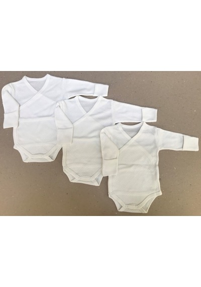 Özdemirli Bebe Özdemirlitekstil Bebelino Çıtçıtlı Badi Kruvaze (3'Lü Paket) (456374784) Krem