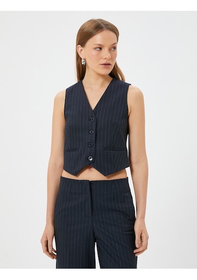 Koton Blazer Yelek Fleto Cep Detaylı V Yaka Slim Fit Lacivert Çizgili 4sak20105uw Lacivert Koton Blazer Yelek Fleto Cep Detaylı V Yaka Slim Fit Lacivert Çizgili 4sak20105uw Lacivert