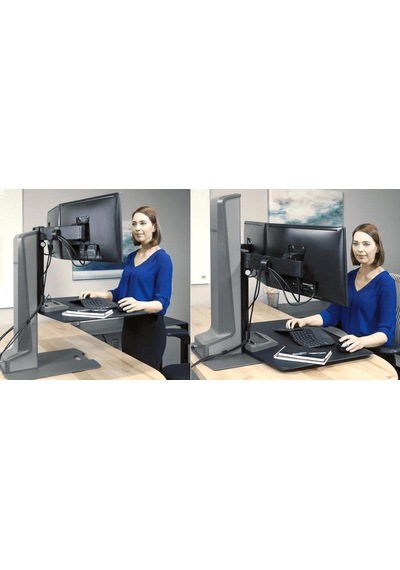 Winston-E WNSTE-2-270 Motorlu Masaüstü Monitör Standı (Çift Monit