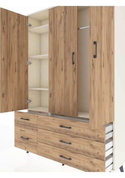Arges Dolap 5 Raflı 5 Çekmeceli Tek Askılı 132x30x195 Aytaşı-çam/çam Atlas Çam/atlas Çam Arges Dolap 5 Raflı 5 Çekmeceli Tek Askılı 132x30x195 Aytaşı-çam/çam Atlas Çam/atlas Çam