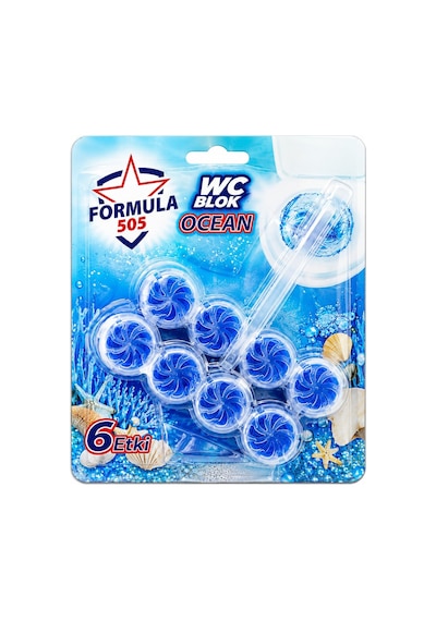 Formula 505 100gr 4 Hafta 4'lu X 2 Adet 6etki Kireç Önleyici Ocean Köpük Wc Blok Hoş Koku Kir Gider - 12'li Paket