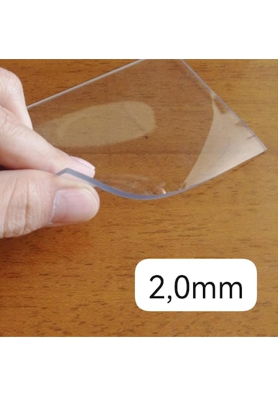 Şeffaf Pvc 2,0 Mm Kalın Masa Örtüsü Kaymaz Koruyucu