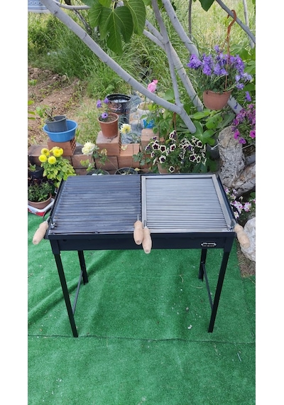 İklim G0-70 Çift Izgaralı Mangal 40 x 70 CM Çubuk - Döküm Izgaralı Mangal