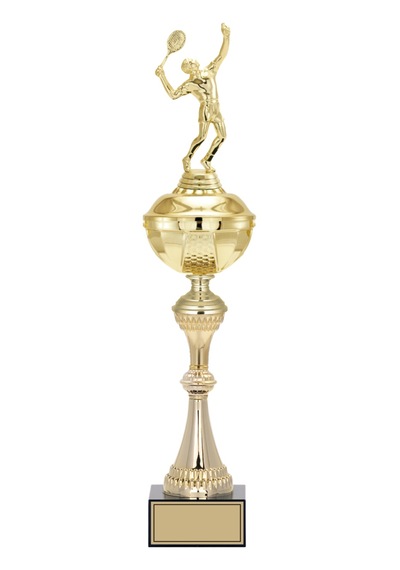 Odak Kupa - Figürlü Kupalar - Tenis Erkek Figürlü Kupalar Fg-061 A - 52 Cm Altın - Beyaz