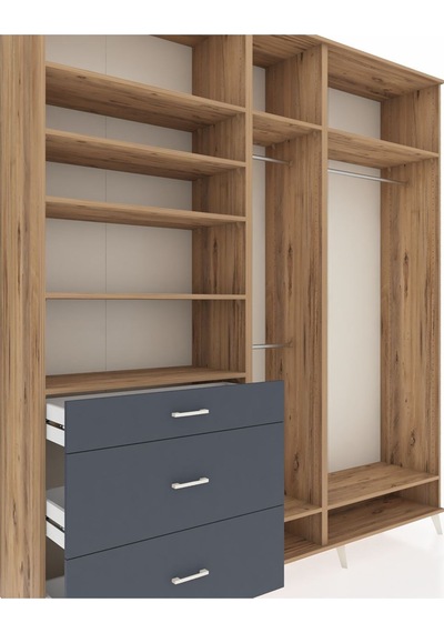 Hyperion Dolap 9 Raflı 3 Çekmeceli 3 Askılı 220x44x243 Çam-çam/antrasit Atlas Çam/antrasıt Hyperion Dolap 9 Raflı 3 Çekmeceli 3 Askılı 220x44x243 Çam-çam/antrasit Atlas Çam/antrasıt