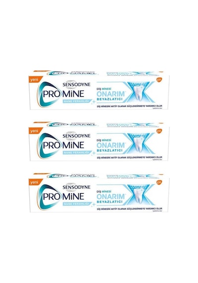 Sensodyne Promine Onarım Beyazlatıcı Diş Macunu 75 ML x 3 Sensodyne Promine Onarım Beyazlatıcı Diş Macunu 75 ML x 3