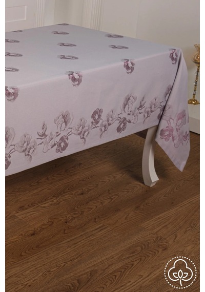 Müge Lüx Jakar Kumaş Mor Masa Örtüsü Dikdörtgen 160x320 Cm - 1084 Çok Renkli