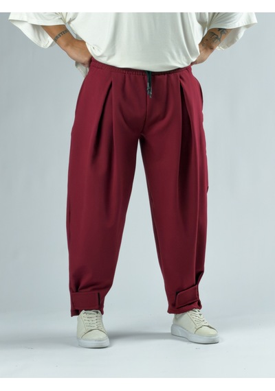 Cocopelli Paça Cırt Detaylı Bordo Erkek Baggy Pantolon Coc3351