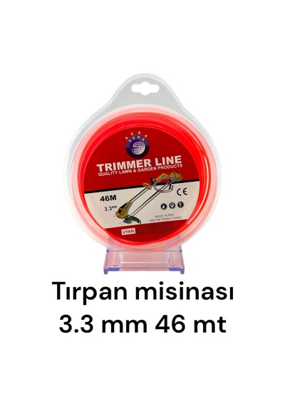 Tırpan Makinası Aksamı Tırpan Misinası 3.3 Mm 46 Mt 6 Köşe