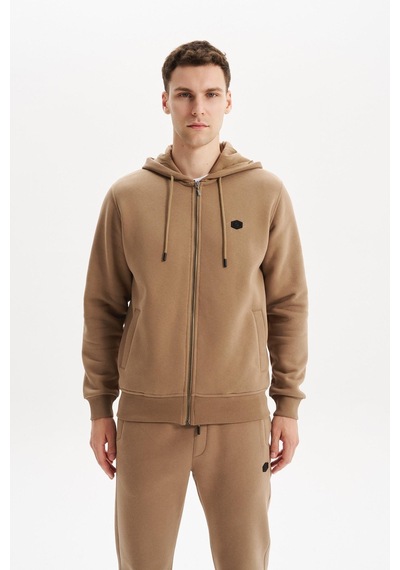 AR-MA Arma Erkek Regular Fit 3 İplik Kapüşonlu Sweatshirt Fermuarlı, Fleto Cepli, Kalın Kumaş K30324650502 Gri - Bej AR-MA Arma Erkek Regular Fit 3 İplik Kapüşonlu Sweatshirt Fermuarlı, Fleto Cepli, Kalın Kumaş K30324650502 Gri - Bej