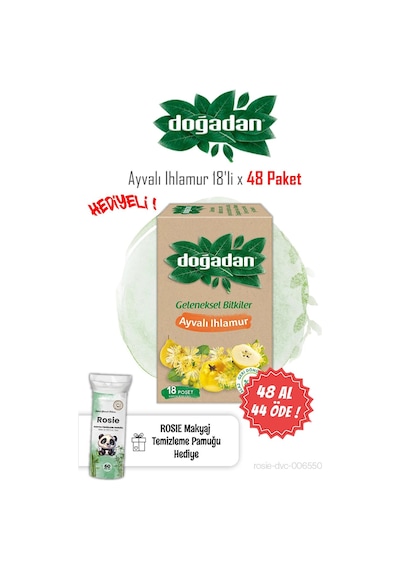 Doğadan 48 Al 44 Öde Ayvalı Ihlamur Çay 18'li Ve Rosie Pamuk