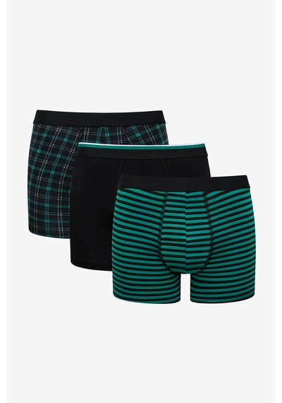 Penti Tartan 3lü Siyah Boxer Siyah Siyah