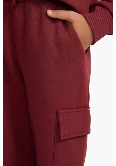 Defacto Erkek Çocuk Loose Fit Kargo Cepli Beli Lastikli Eşofman Altı G5372a825wnbr194 Bordo-br194