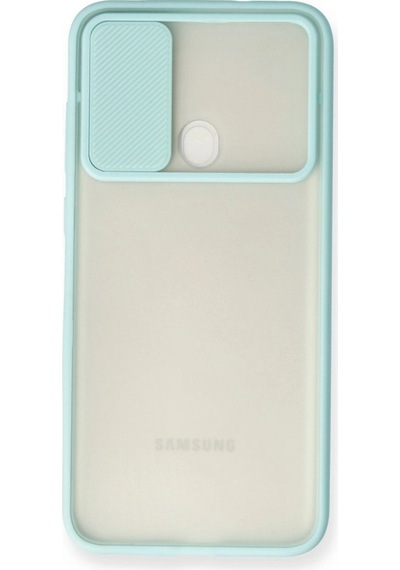 Samsung Galaxy A11 Kılıf Palm Buzlu Kamera Sürgülü Silikon - Turkuaz
